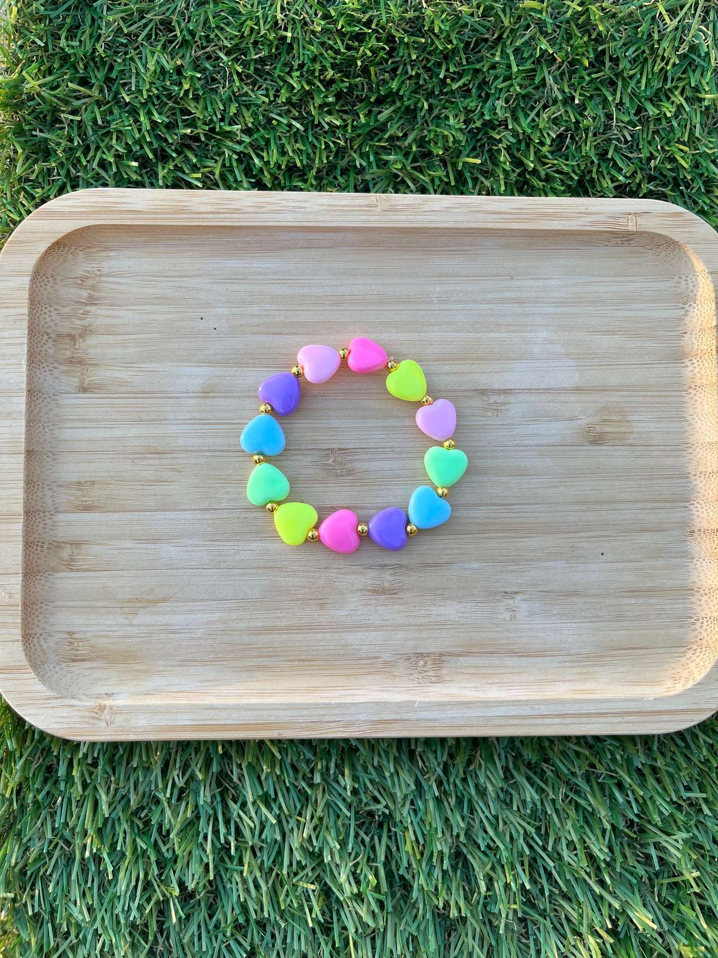 Rainbow Heart Bracelet