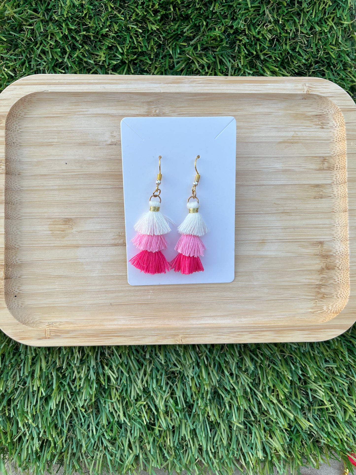 Blue and Pink Earrings