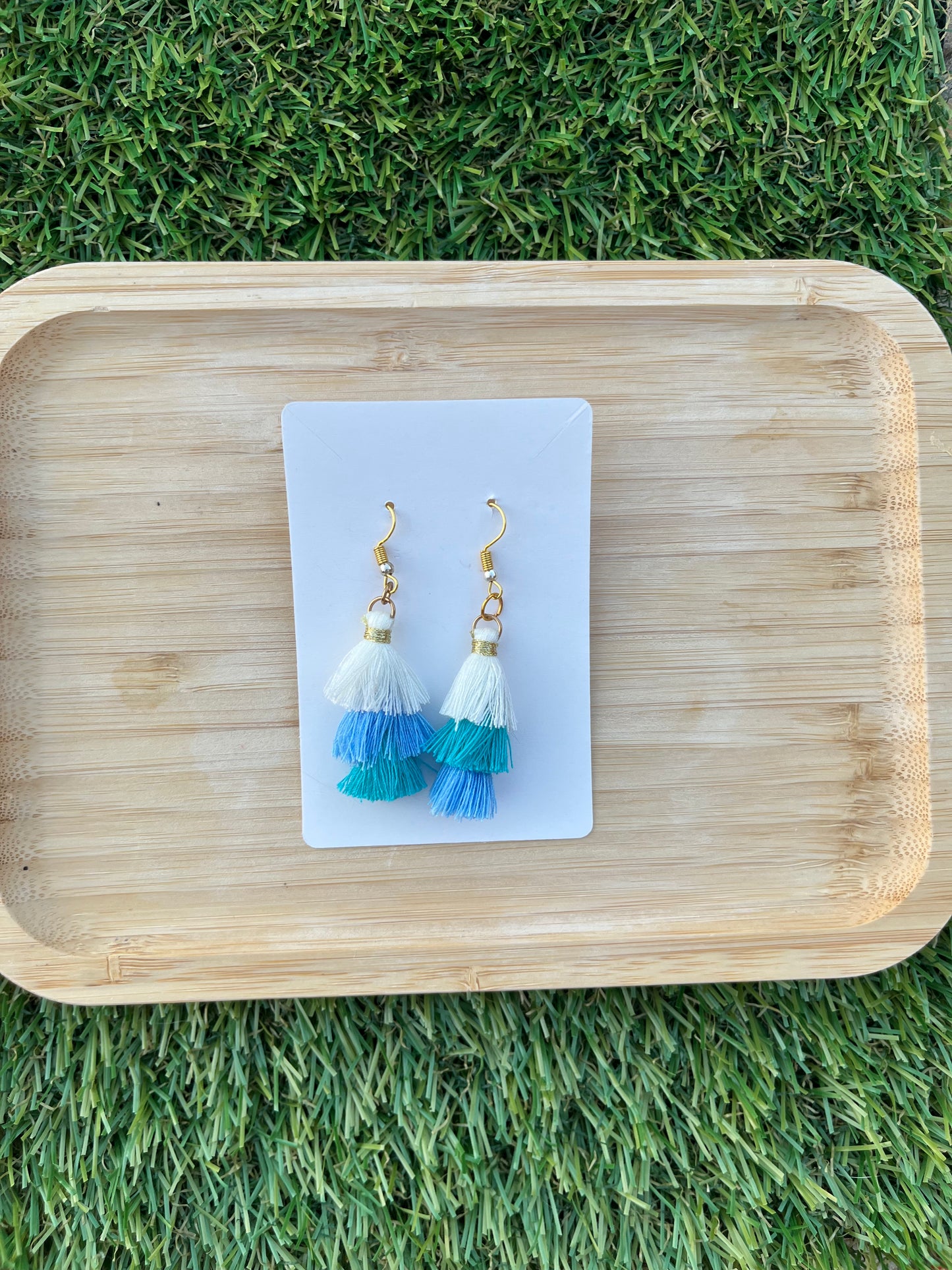 Blue and Pink Earrings